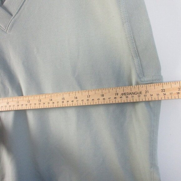 Athleta Retroterry Women's V-Neck Sweater Vest L Green Cotton Blend Athletic 328 - Picture 9 of 11